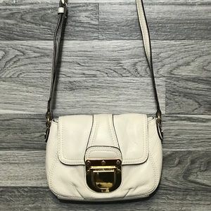 Michael Michael Kors Cream Leather Crossbody Bag